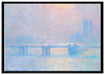 Claude Monet - Le Soleil sur la Tamise à Londres broui auf Leinwandbild gerahmt Größe 100x70