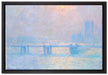 Claude Monet - Le Soleil sur la Tamise à Londres broui  auf Leinwandbild gerahmt Größe 60x40