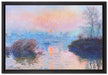 Claude Monet - Sonnenuntergang auf der Seine im Winter  auf Leinwandbild gerahmt Größe 60x40