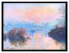 Claude Monet - Sonnenuntergang auf der Seine im Winter  auf Leinwandbild gerahmt Größe 80x60