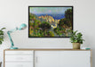 Claude Monet - Aussicht von Bordighiera auf Leinwandbild gerahmt verschiedene Größen im Wohnzimmer