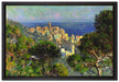 Claude Monet - Aussicht von Bordighiera  auf Leinwandbild gerahmt Größe 60x40