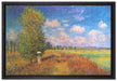 Claude Monet - Mohnfeld im Sommer  auf Leinwandbild gerahmt Größe 60x40