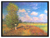Claude Monet - Mohnfeld im Sommer  auf Leinwandbild gerahmt Größe 80x60