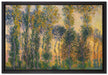 Claude Monet - Pappeln in Giverny bei Sonnenaufgang    auf Leinwandbild gerahmt Größe 60x40