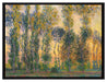 Claude Monet - Pappeln in Giverny bei Sonnenaufgang    auf Leinwandbild gerahmt Größe 80x60