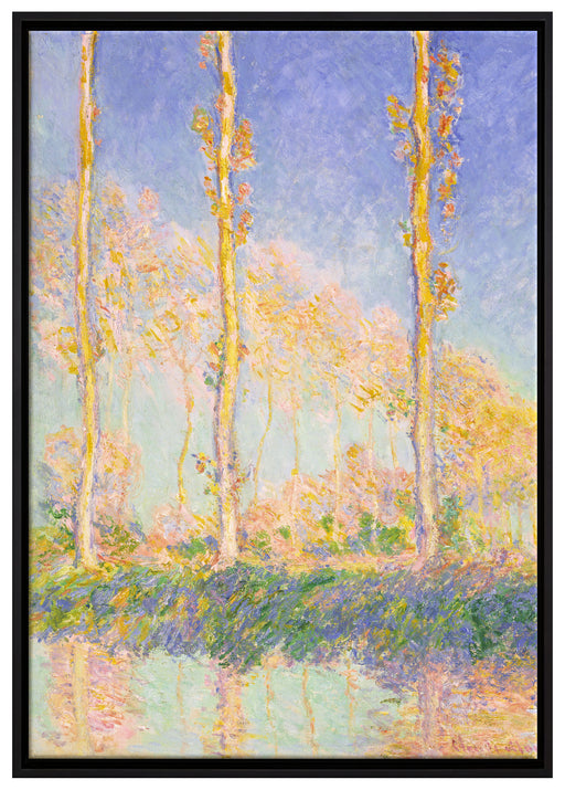 Claude Monet - Pappeln   auf Leinwandbild gerahmt Größe 100x70