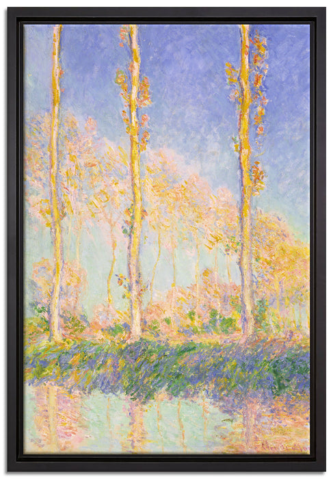 Claude Monet - Pappeln    auf Leinwandbild gerahmt Größe 60x40
