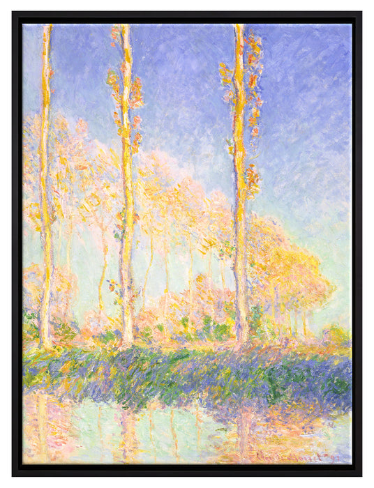 Claude Monet - Pappeln    auf Leinwandbild gerahmt Größe 80x60