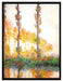 Claude Monet - Pappeln im Herbst   auf Leinwandbild gerahmt Größe 80x60