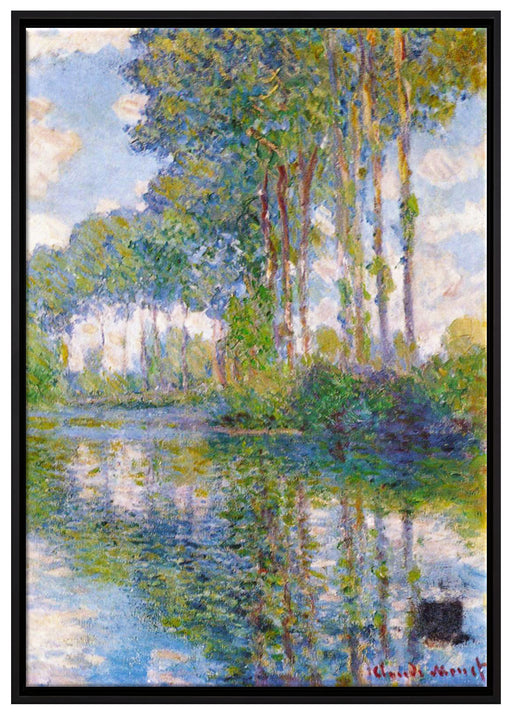 Claude Monet - Pappeln an der Epte I  auf Leinwandbild gerahmt Größe 100x70