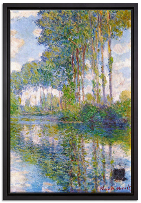 Claude Monet - Pappeln an der Epte I   auf Leinwandbild gerahmt Größe 60x40