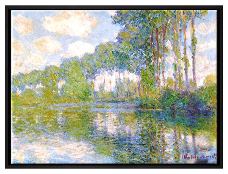 Claude Monet - Pappeln an der Epte I   auf Leinwandbild gerahmt Größe 80x60