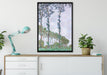 Claude Monet - PappelnWind-Effekt auf Leinwandbild gerahmt verschiedene Größen im Wohnzimmer