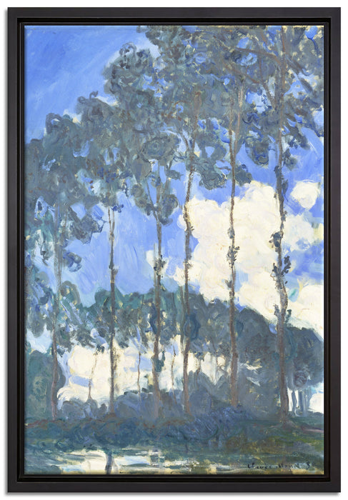 Claude Monet - Pappeln an der Epte III   auf Leinwandbild gerahmt Größe 60x40