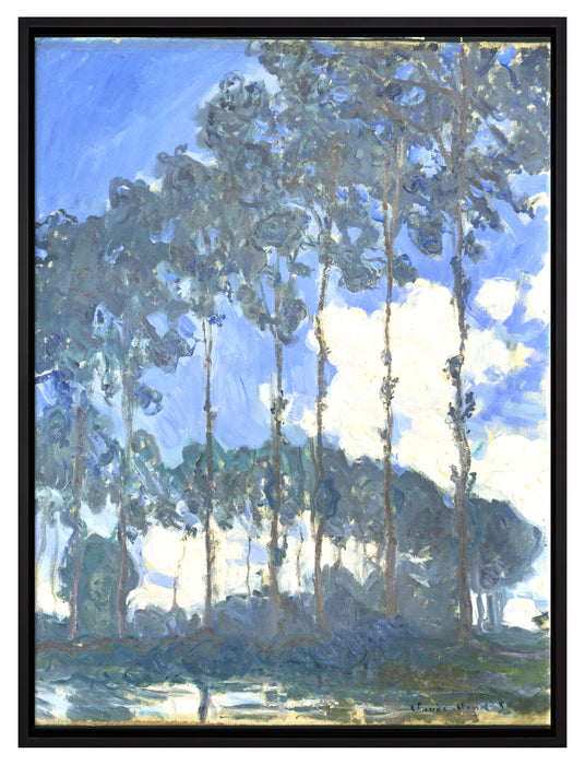 Claude Monet - Pappeln an der Epte III   auf Leinwandbild gerahmt Größe 80x60