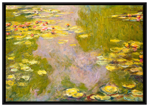 Claude Monet - Seerosen  II auf Leinwandbild gerahmt Größe 100x70