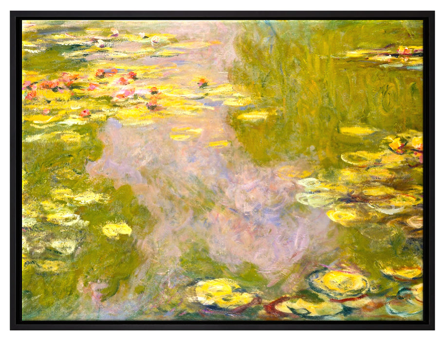 Claude Monet - Seerosen  II  auf Leinwandbild gerahmt Größe 80x60