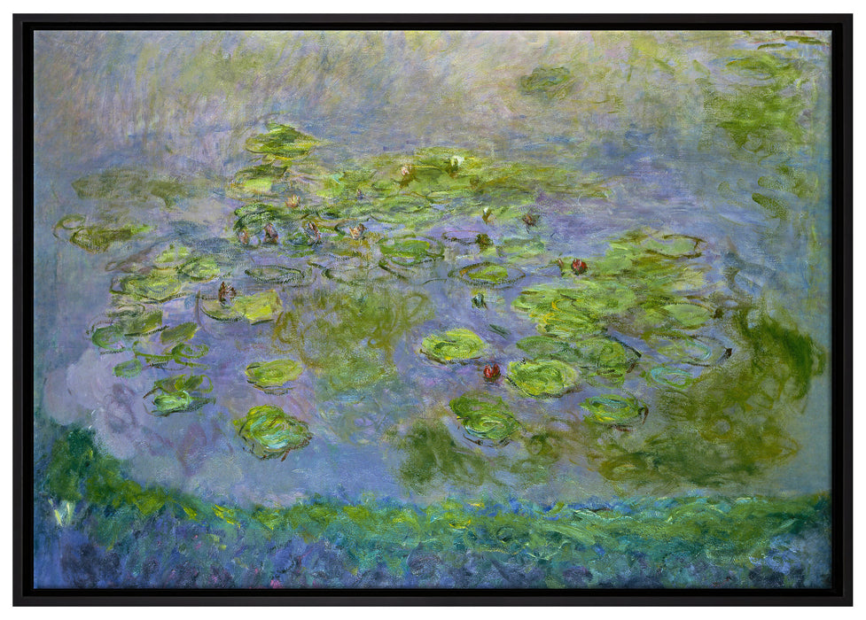 Claude Monet - Seerosen  VI auf Leinwandbild gerahmt Größe 100x70