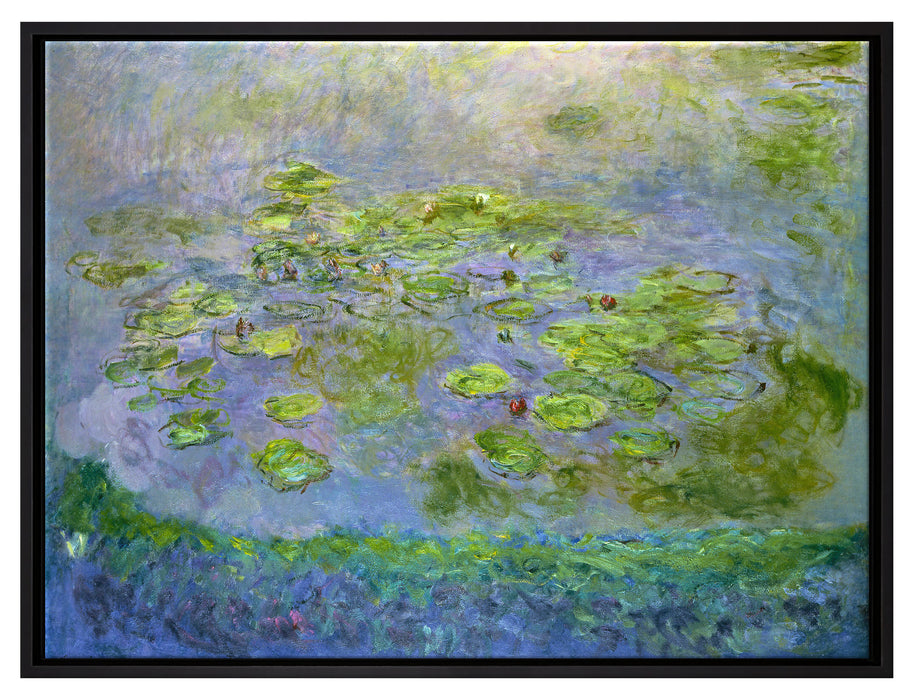 Claude Monet - Seerosen  VI  auf Leinwandbild gerahmt Größe 80x60