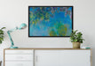 Claude Monet - GlyzinienWisteria auf Leinwandbild gerahmt verschiedene Größen im Wohnzimmer