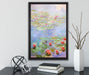 Claude Monet - Seerosen  VIII auf Leinwandbild gerahmt mit Kirschblüten