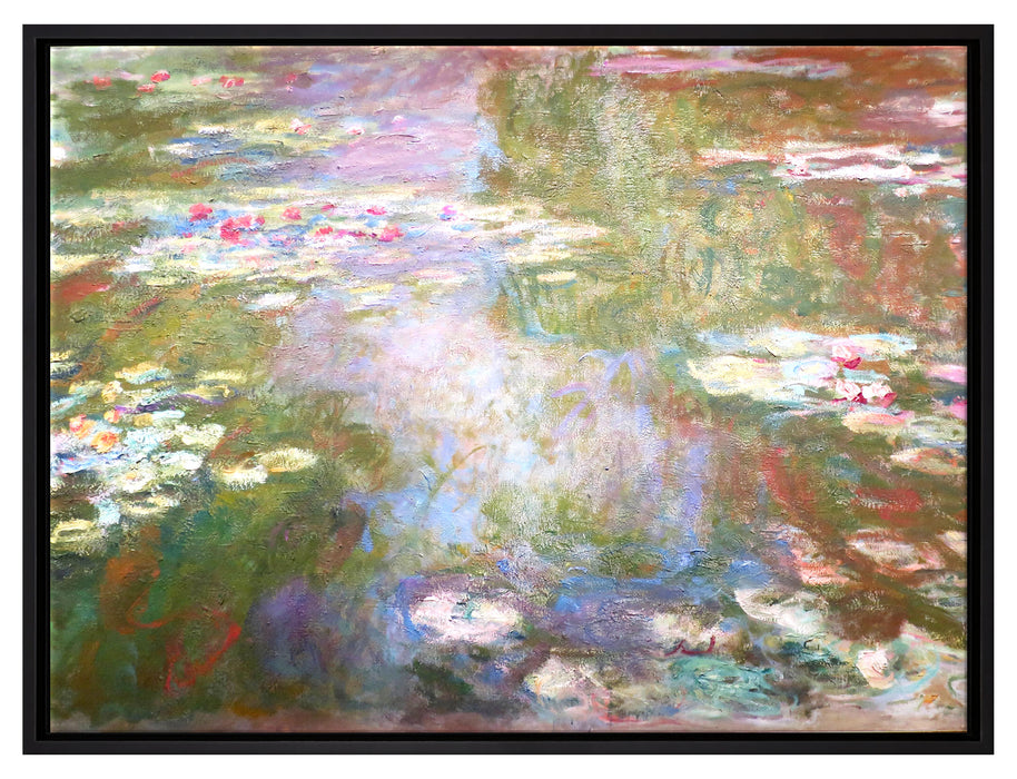 Claude Monet - Seerosenteich    auf Leinwandbild gerahmt Größe 80x60