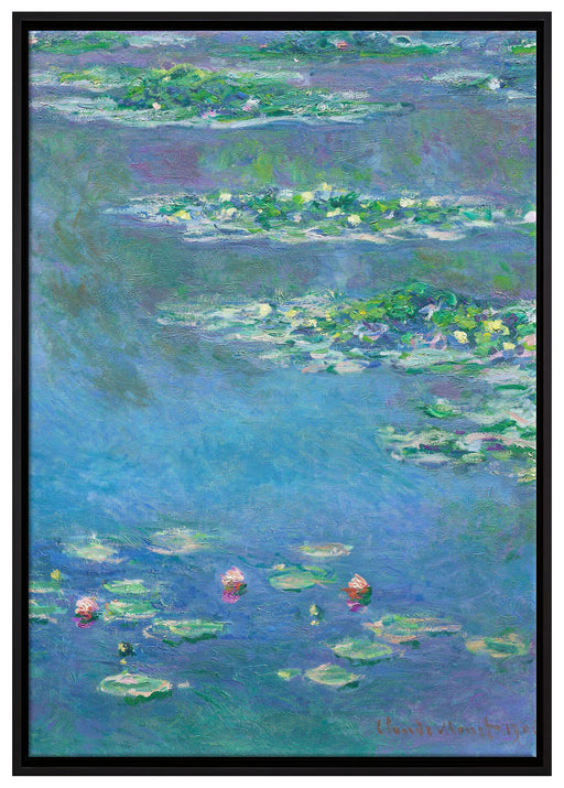 Claude Monet - Seerosen  IX auf Leinwandbild gerahmt Größe 100x70