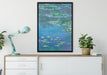 Claude Monet - Seerosen  IX auf Leinwandbild gerahmt verschiedene Größen im Wohnzimmer