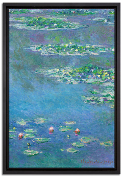 Claude Monet - Seerosen  IX  auf Leinwandbild gerahmt Größe 60x40