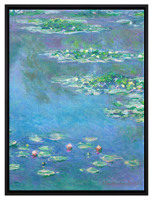 Claude Monet - Seerosen  IX  auf Leinwandbild gerahmt Größe 80x60