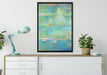 Claude Monet - Seerosen  X auf Leinwandbild gerahmt verschiedene Größen im Wohnzimmer