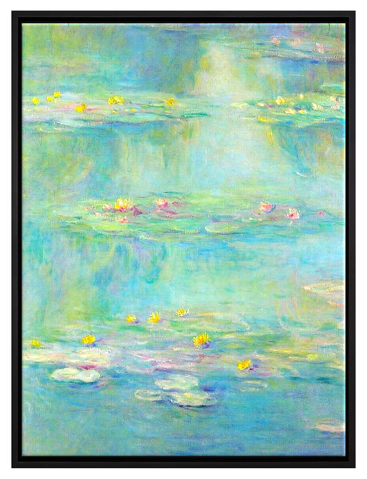 Claude Monet - Seerosen  X  auf Leinwandbild gerahmt Größe 80x60