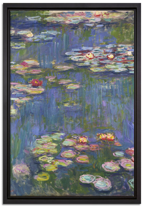 Claude Monet - Seerosen  auf Leinwandbild gerahmt Größe 60x40