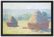Claude Monet - Heuschober Sommerende   auf Leinwandbild gerahmt Größe 60x40