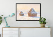 Claude Monet - Heuschober Schneeeffekt  auf Leinwandbild gerahmt verschiedene Größen im Wohnzimmer