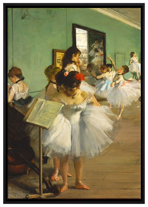 Edgar Degas - Die Tanzstunde  auf Leinwandbild gerahmt Größe 100x70