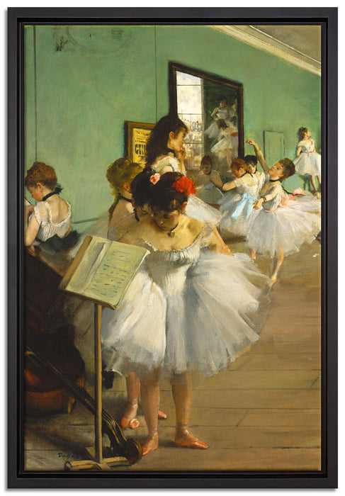 Edgar Degas - Die Tanzstunde   auf Leinwandbild gerahmt Größe 60x40