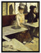 Edgar Degas - In eine Café   auf Leinwandbild gerahmt Größe 80x60