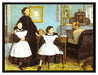 Edgar Degas - Die Familie Bellelli  auf Leinwandbild gerahmt Größe 80x60