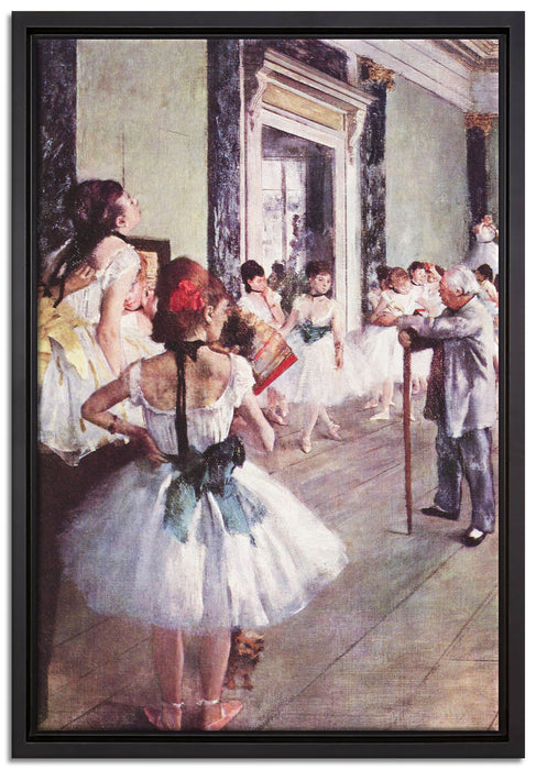 Edgar Degas - Die Balletstunde  auf Leinwandbild gerahmt Größe 60x40