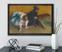Edgar Degas - Warten auf Leinwandbild gerahmt mit Kirschblüten
