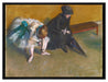 Edgar Degas - Warten  auf Leinwandbild gerahmt Größe 80x60