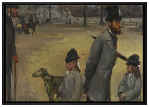 Edgar Degas - Place de la Concorde auf Leinwandbild gerahmt Größe 100x70