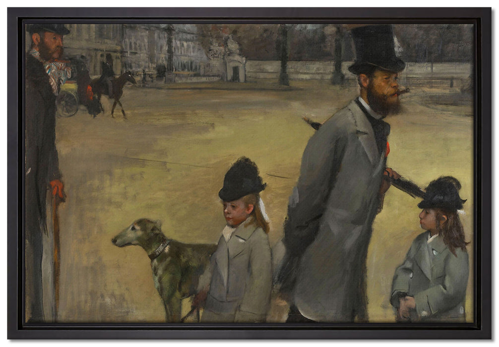 Edgar Degas - Place de la Concorde  auf Leinwandbild gerahmt Größe 60x40