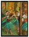 Edgar Degas - Tänzerinnen pink und grün   auf Leinwandbild gerahmt Größe 80x60