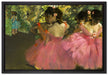 Edgar Degas - Die pinken Tänzerinnen vor dem Ballet   auf Leinwandbild gerahmt Größe 60x40
