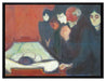 Edvard Munch - Am Totenbett  auf Leinwandbild gerahmt Größe 80x60