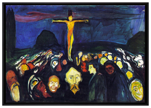 Edvard Munch - Golgotha  auf Leinwandbild gerahmt Größe 100x70