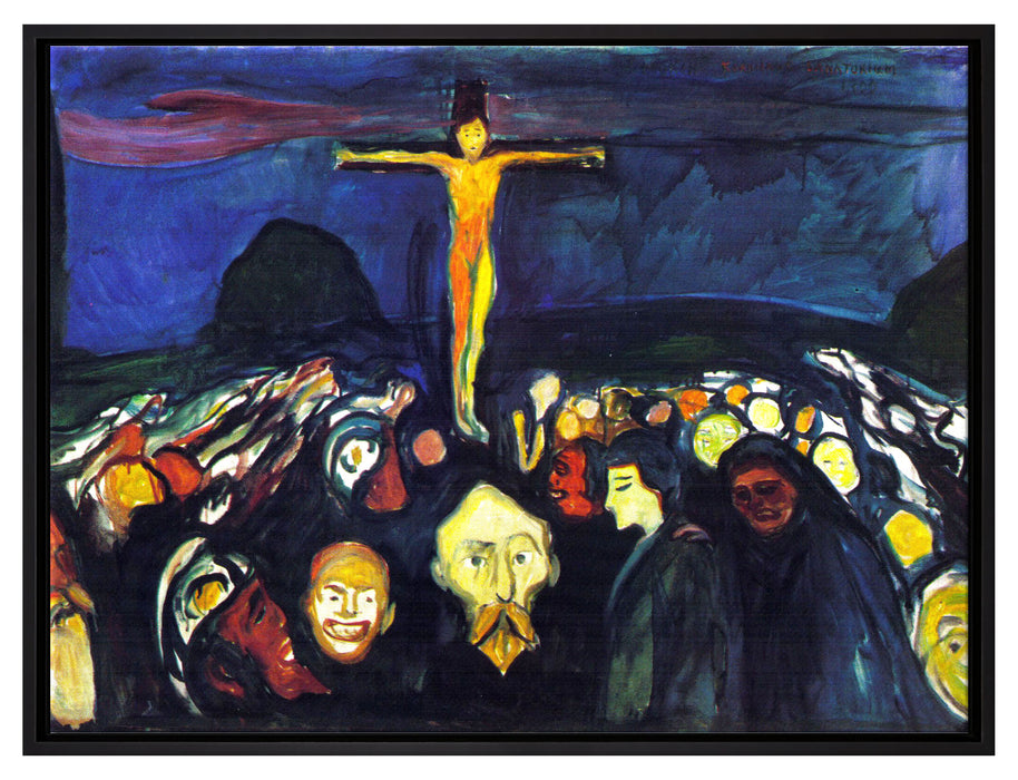 Edvard Munch - Golgotha   auf Leinwandbild gerahmt Größe 80x60